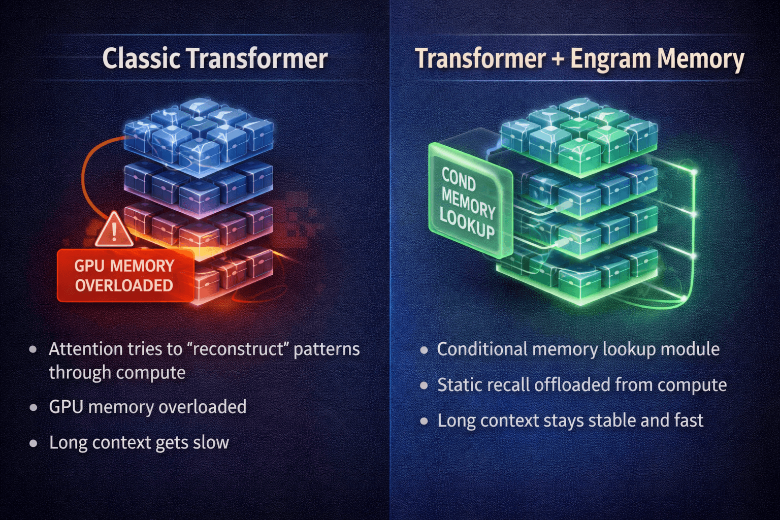 DeepSeek Engram: The Memory Upgrade That Makes Models Faster, Cheaper, and Better at Long Context
